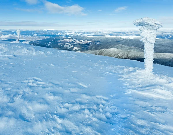 Morning winter mountain landscape — Stock Photo, Image