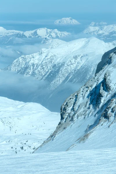 Masyw górski dachstein zima — Zdjęcie stockowe