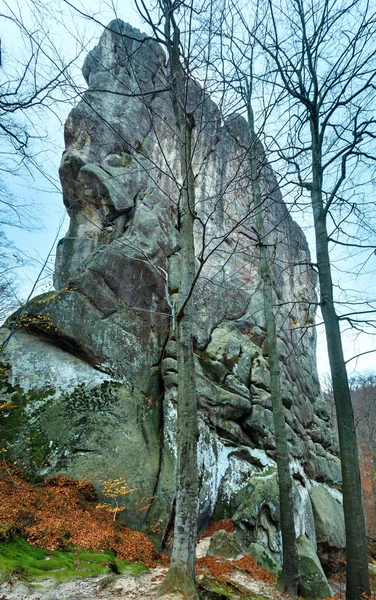 Lofty stone on sky background — Stock Photo, Image