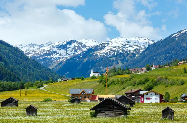 Zomer alpine land weergave — Stockfoto