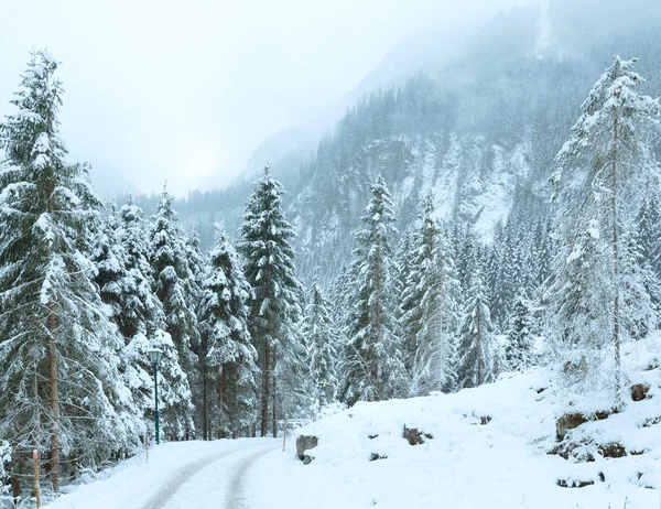 Inverno paisagem montanhosa (Áustria, Tirol ). — Fotografia de Stock