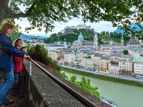 Widok latem Salzburg City od (Austria) — Zdjęcie stockowe