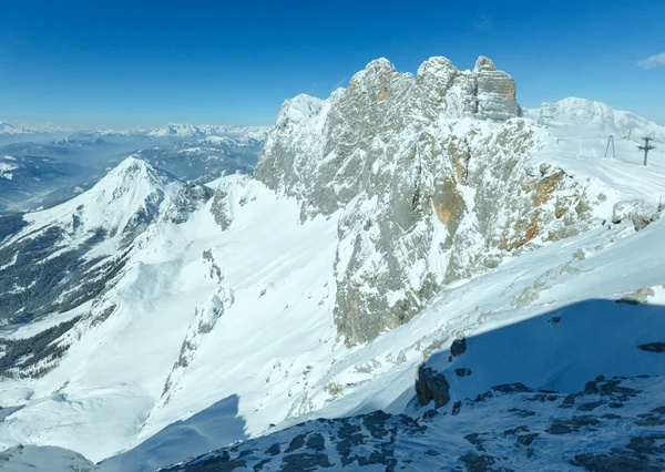 Winter dachstein bergmassief — Stockfoto