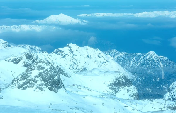 Winter dachstein bergmassief — Stockfoto