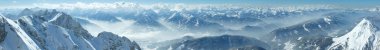 Kış dachstein dağ massif panorama.