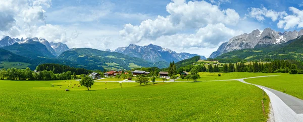 Panorama lato kraj alpejski (austria) — Zdjęcie stockowe