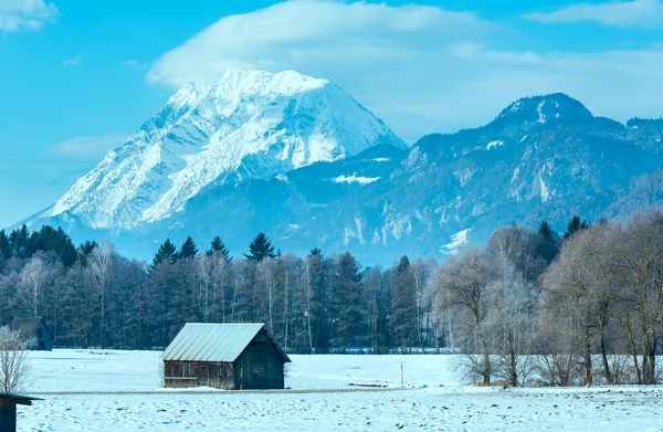 Zima kraju górskiej (austria). — Zdjęcie stockowe