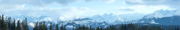 Zima panoramą (Słowacja, Tatry Wysokie). — Zdjęcie stockowe