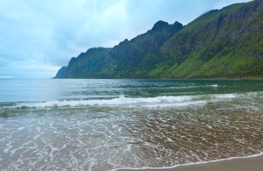 Yaz Senja Sahili (Jagged Ersfjord, Norveç, Kutup )