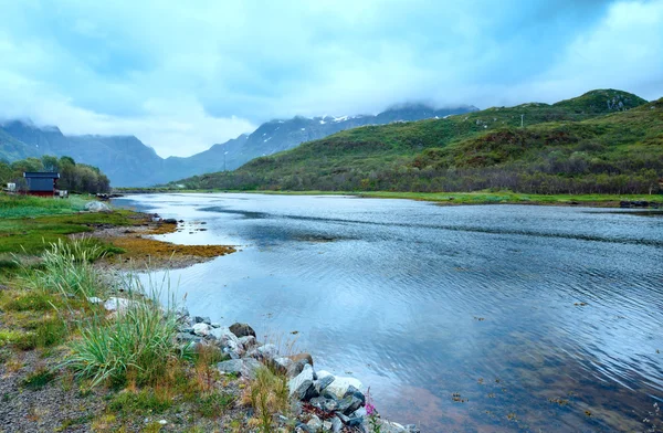 Widok latem Lofoty (Norwegia). — Zdjęcie stockowe