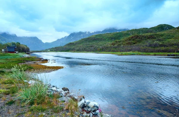 Lofoten nyári látkép (Norvégia). — Stock Fotó