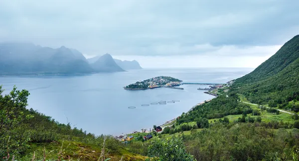 Nyári senja coast (Norvégia) — Stock Fotó