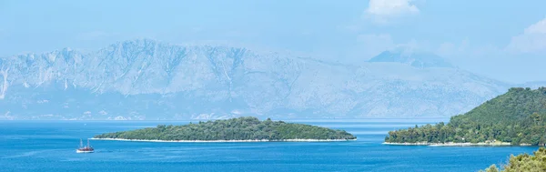 Lefkada sahil yaz panoraması (Yunanistan) — Stok fotoğraf