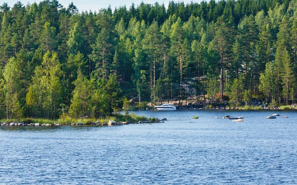 Vista lago d'estate (Finlandia ). — Foto Stock