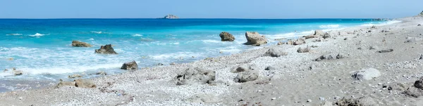 レフカダ島海岸夏ビーチ パノラマ （ギリシャ) — ストック写真