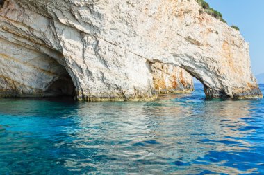 Mavi mağara duvarlarında zakynthos (Yunanistan)