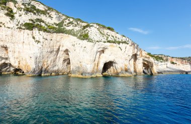 Mavi mağara duvarlarında zakynthos (Yunanistan)