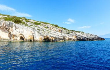 Mavi mağara duvarlarında zakynthos (Yunanistan)