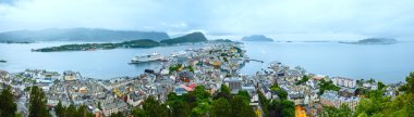 Alesund town (Norveç) Panoraması.