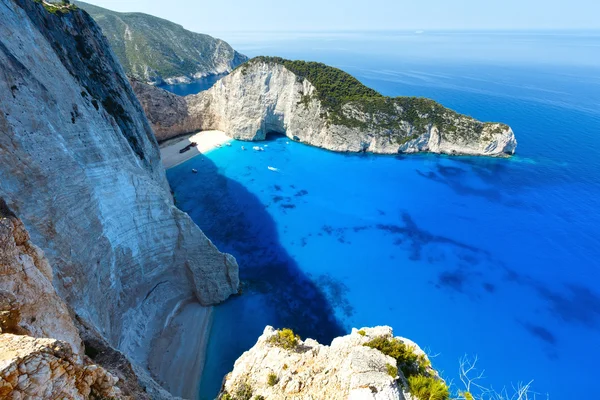 Navagio 海滩 （扎金索斯，希腊) — 图库照片