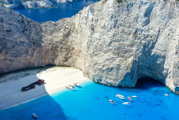 Navagio strand (zakynthos, Griekenland) — Stockfoto