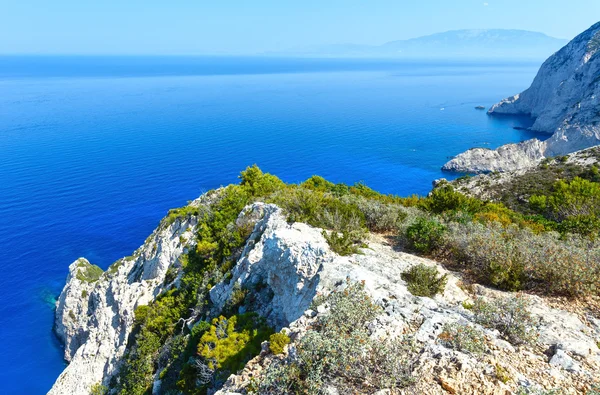 Nyári tengerpart táj (zakynthos, Görögország) — Stock Fotó