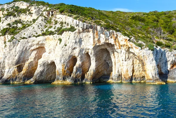 Mavi mağara duvarlarında zakynthos (Yunanistan) — Stok fotoğraf