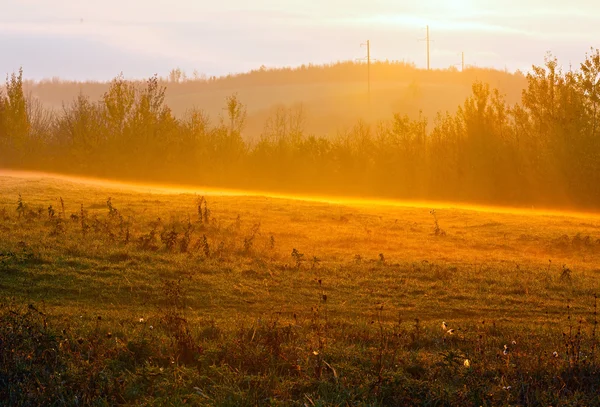 Sunrise country autumn landscape — Stock Photo, Image