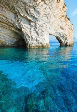 Mavi mağara duvarlarında zakynthos (Yunanistan)