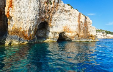 Mavi mağara duvarlarında zakynthos (Yunanistan)