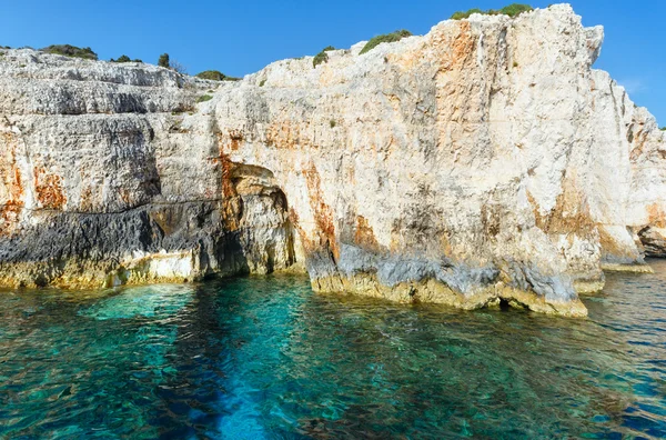 Mavi mağara duvarlarında zakynthos (Yunanistan) — Stok fotoğraf