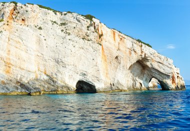 Mavi mağara duvarlarında zakynthos (Yunanistan)