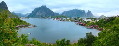 Yaz köye reine (lofoten, Norveç).