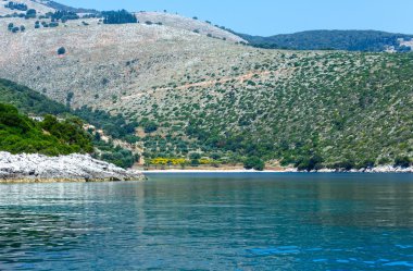 Yaz kefalonia sahil görünümü (Yunanistan)