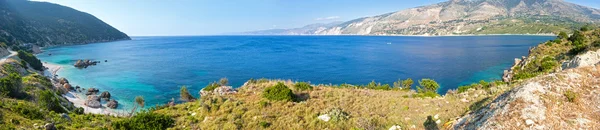 Panorama da baía de Atheras (Kefalonia, Grécia ). — Fotografia de Stock