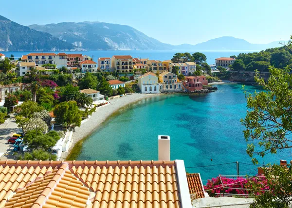 Summer view of Assos village (Greece,  Kefalonia). — Stock Photo, Image