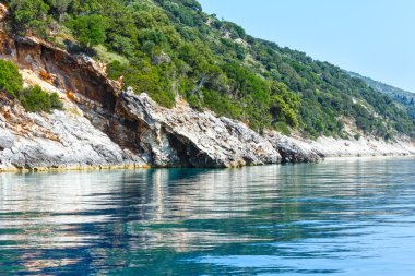 Yaz kefalonia sahil görünümü (Yunanistan)