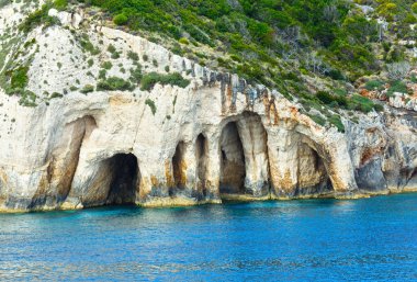 Mavi mağara duvarlarında zakynthos (Yunanistan)