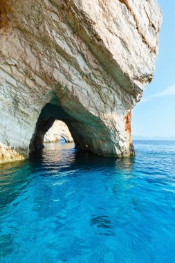 Mavi mağara duvarlarında zakynthos (Yunanistan)