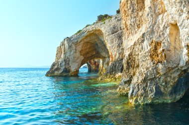 Mavi mağara duvarlarında zakynthos (Yunanistan)