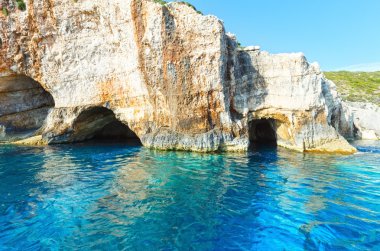 Mavi mağara duvarlarında zakynthos (Yunanistan)