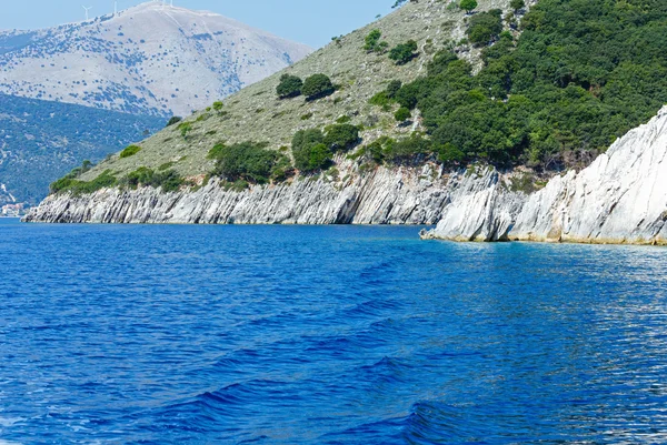 여름 kefalonia 해안 보기 (그리스) — 스톡 사진