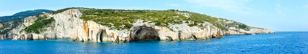 Zakynthos (Yunanistan) mavi mağaralarda. Panorama. — Stok fotoğraf