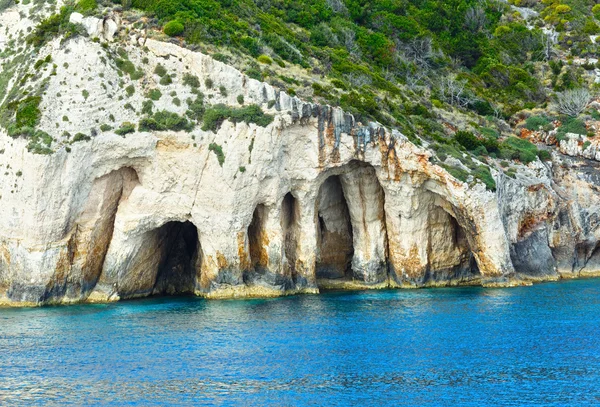 Die blauen Höhlen in Zakynthos (Griechenland)) — Stockfoto