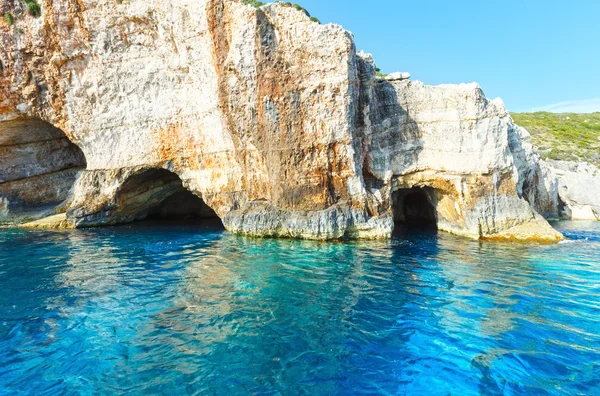De blå grottorna i zakynthos (Grekland) — Stockfoto