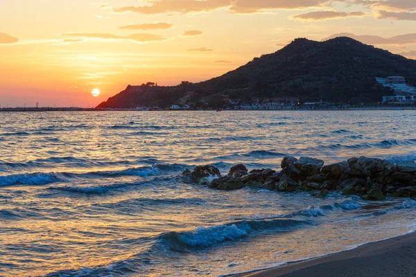 Sunrise on beach (Alykes, Zakynthos, Greece) — Stock Photo, Image