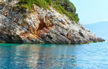 Yaz kefalonia sahil görünümü (Yunanistan)