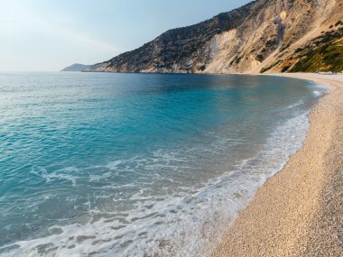 Myrtos beach (Yunanistan, kefalonia, İyon Denizi).