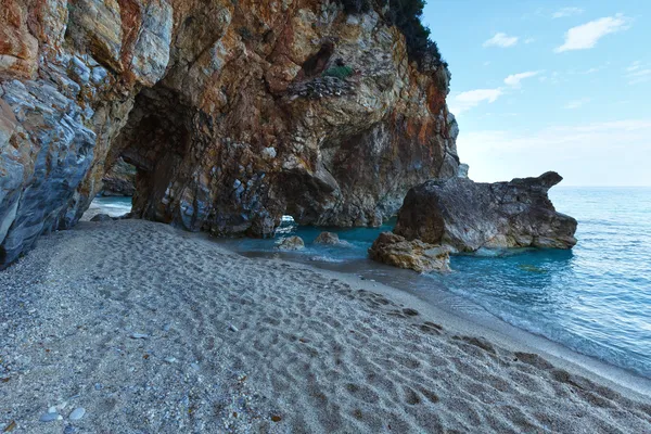 Playa de Mylopotamos vista de verano (Grecia ) — Foto de Stock