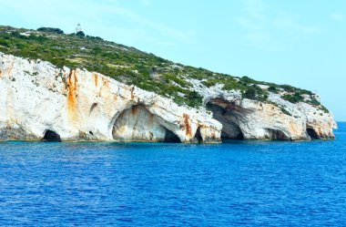 Mavi mağara duvarlarında zakynthos (Yunanistan)